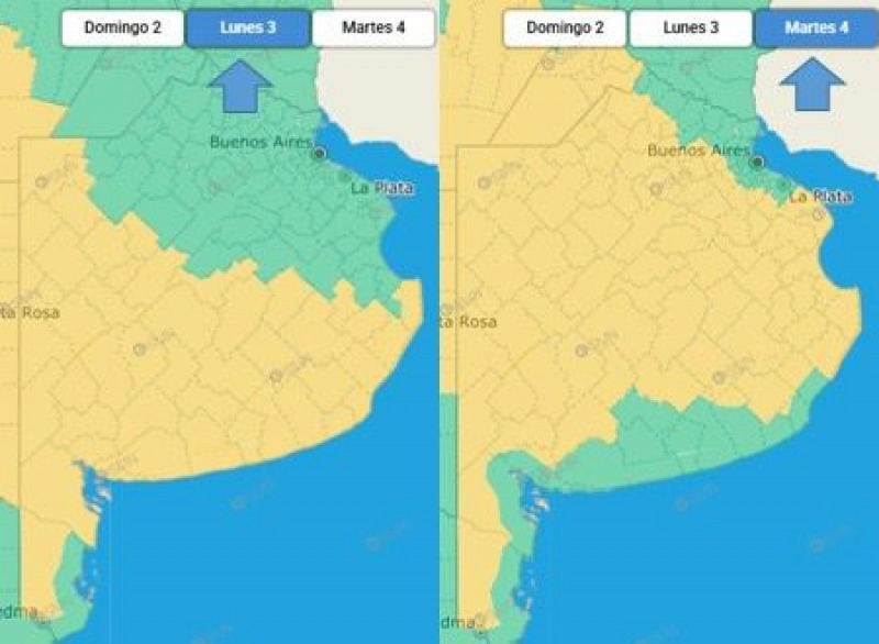 Rige alerta amarilla para gran parte de la Provincia